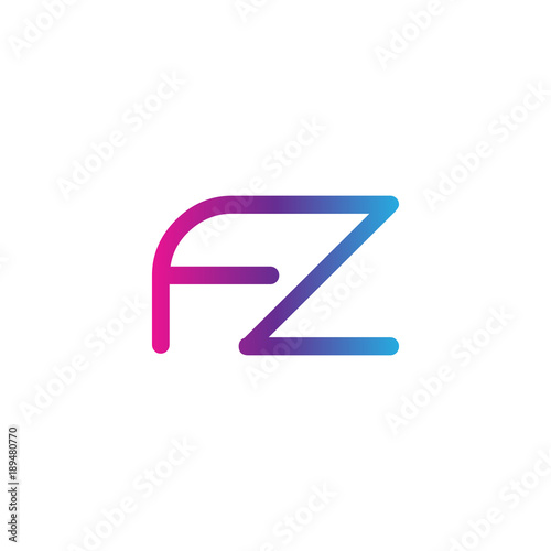 initial letter rounded logo modern, colorful gradient