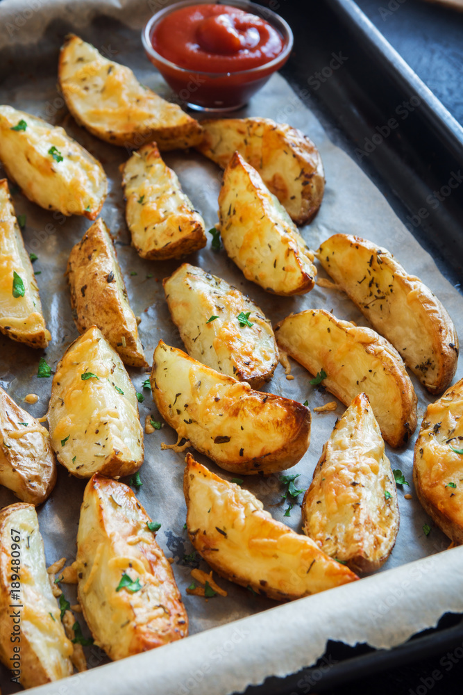 Baked potato wedges Baked potato wedges