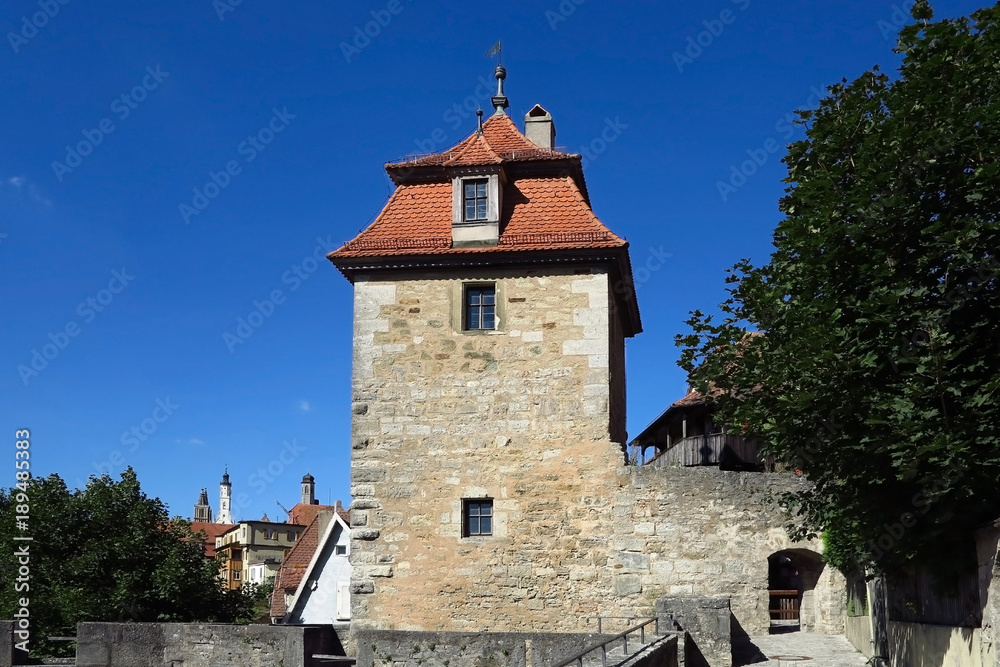 Kobolzeller Tor in Rothenburg ob der Tauber, Bayern, Deutschland Kobolzeller Tor in Rothenburg ob der Tauber, Bayern, Deutschland