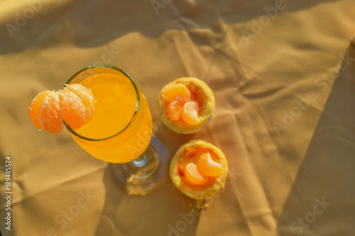 morinig fresh orange juice breakfast photo