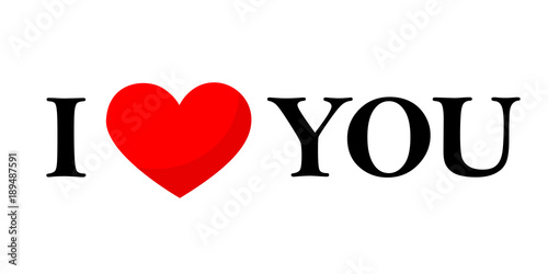 i love you schriftzug mit rotem herz