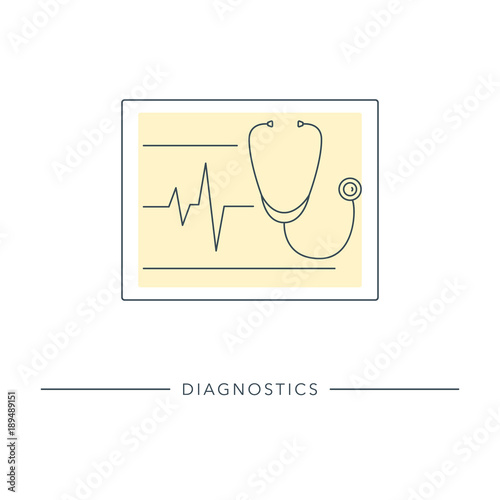 Healthcare, diagnostic tool. Vector illustration.