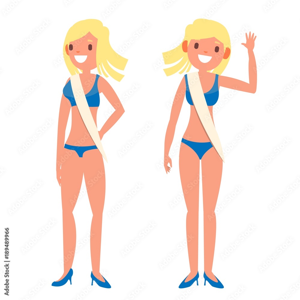 Beauty Pageant Vector. Fashionable Woman. Miss Universe. Isolated Illustration Beauty Pageant Vector. Fashionable Woman. Miss Universe. Isolated Illustration