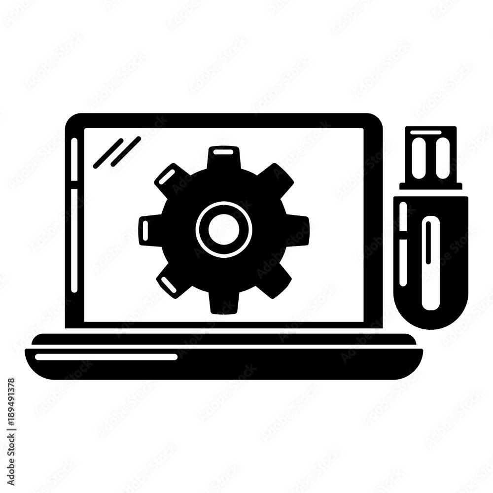 Laptop repair icon, simple style. Laptop repair icon, simple style.
