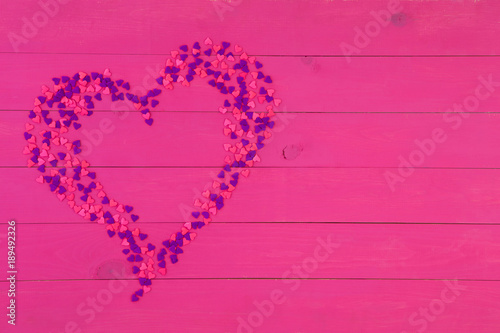 Decorative modern pink and purple heart shape
