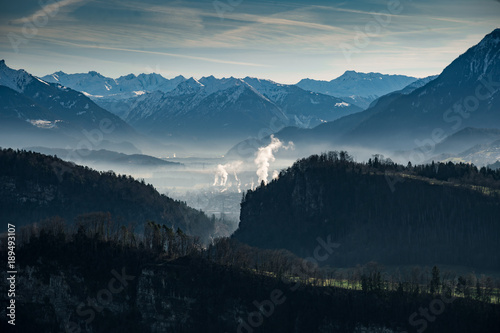Blick auf die Alpen südlich von Feldkirch