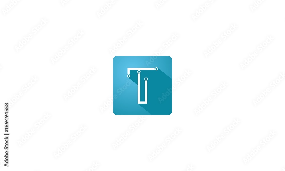 Letter T technology logo design template, Technology abstract dot connection cross vector logo icon square logotype Letter T technology logo design template, Technology abstract dot connection cross vector logo icon square logotype