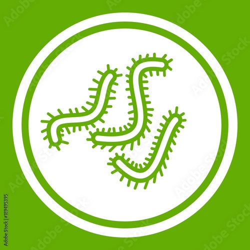 Lot of bacteria icon green