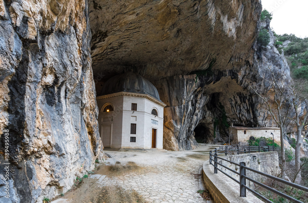 Temple of Valadier (Italy) - The awesome stone sanctuary in Genga municipal, Marche region, beside Frasassi caves