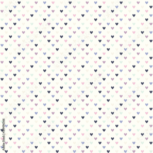 Sweet hearts. Seamless pattern with hand drawn hearts. Heart with doodle ornament. Colorful background for St. Valentine's Day.