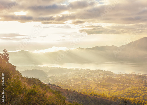 Amazing landscape of island in sunlight