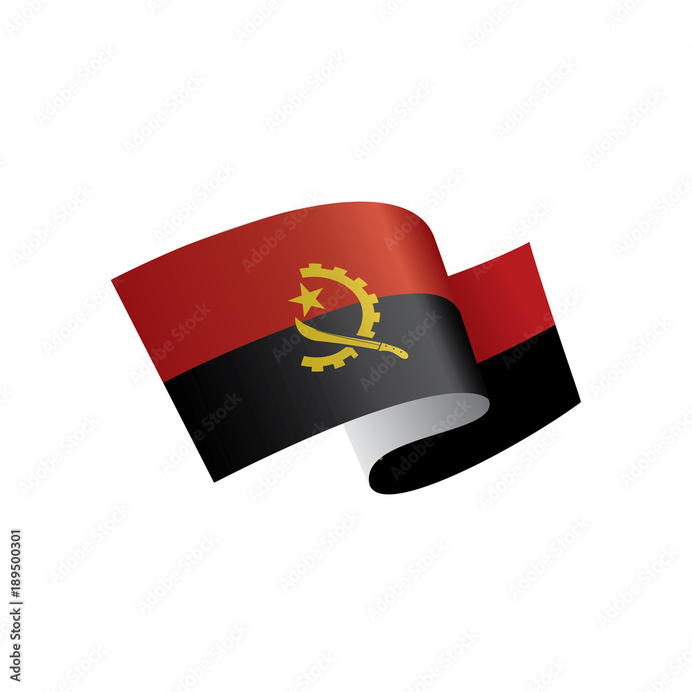 Angola flag, vector illustration Angola flag, vector illustration