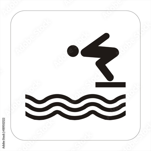 swimming jump sign