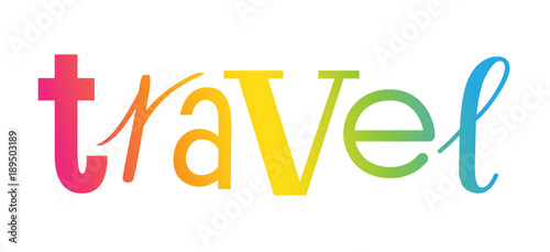 TRAVEL custom letters icon