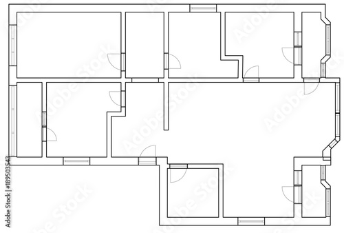 CAD Grundriss von Haus oder Wohnung