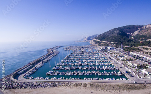 Photography Drone view of Port Ginesta. Barcelona