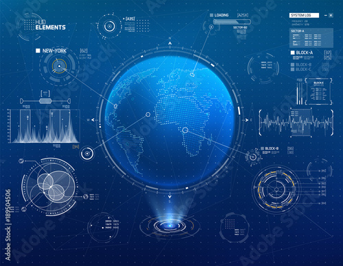 Sci-Fi Futuristic Hud Elements Set