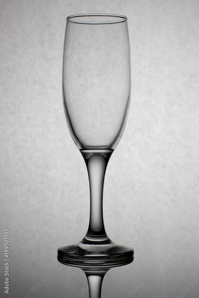 Obraz premium still life with glasses on dark gray background