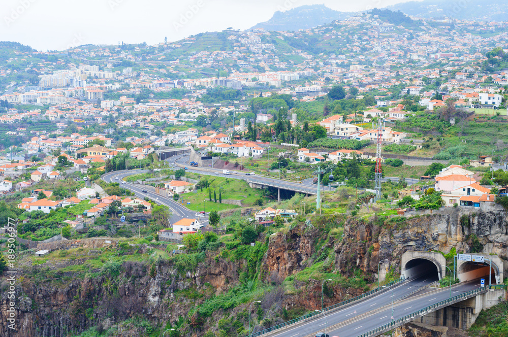 Obraz premium Landscape with town