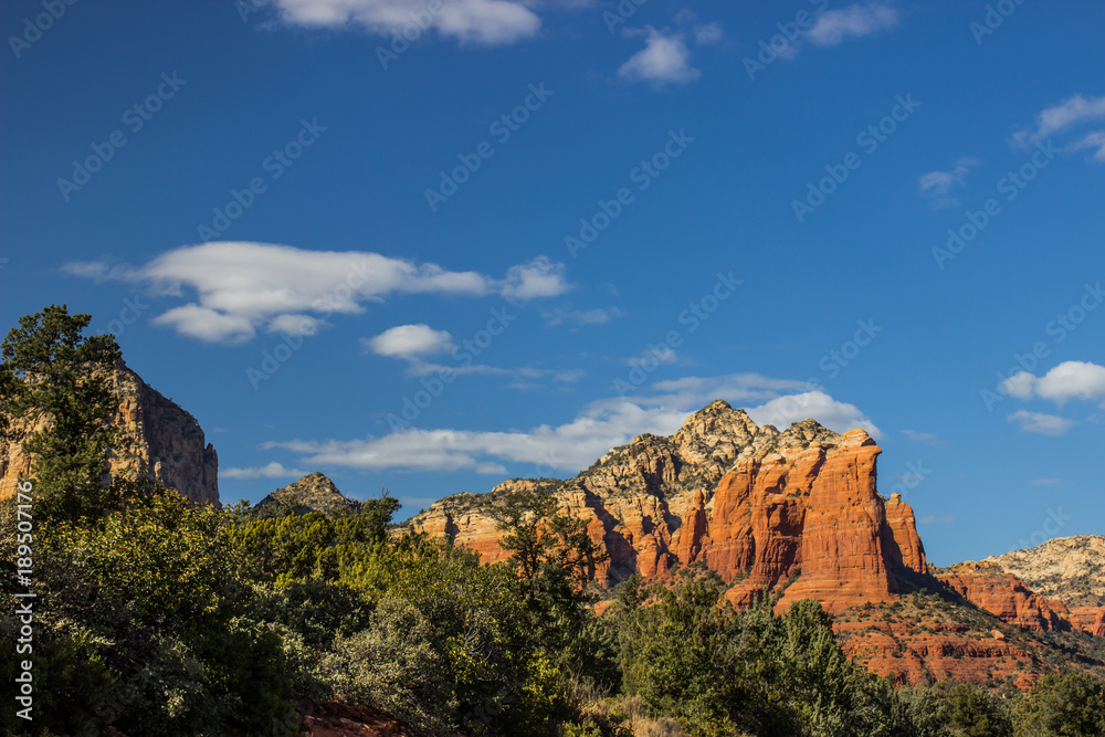 Red Rock Cliff In Arizona High Desert