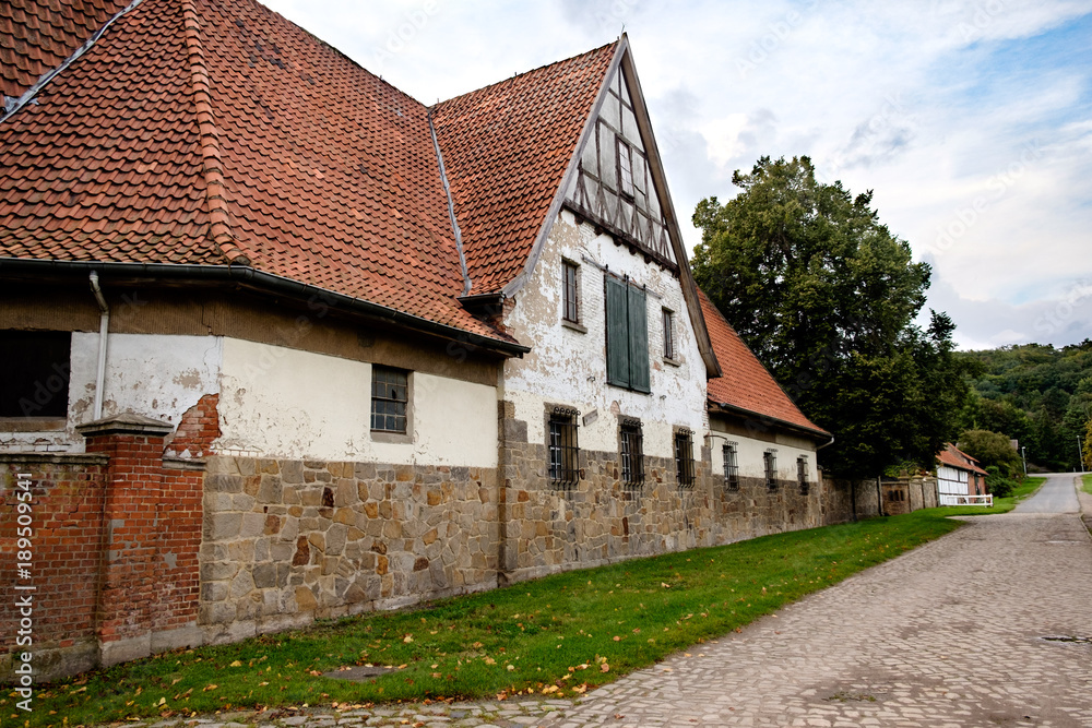 Landscape with old rural house