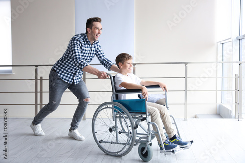 Young man having fun with l...