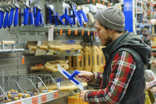 Man in a hardware store