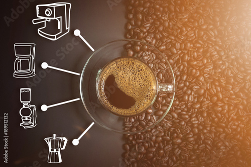 espresso and coffee maker icon