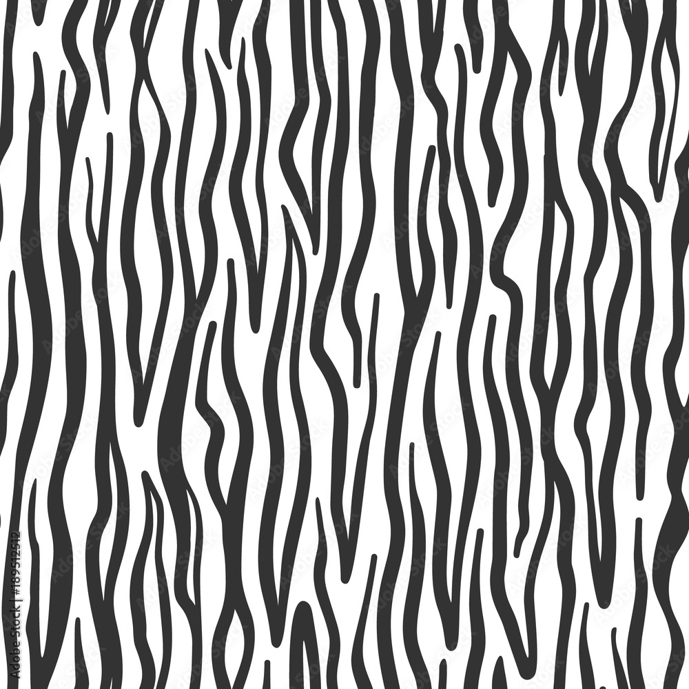 Tiger, zebra stripes texture seamless pattern. Vector exotic animal skin ornate, monochrom background Tiger, zebra stripes texture seamless pattern. Vector exotic animal skin ornate, monochrom background