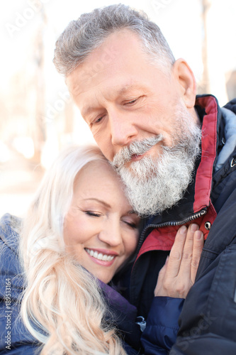 Happy mature couple outdoors