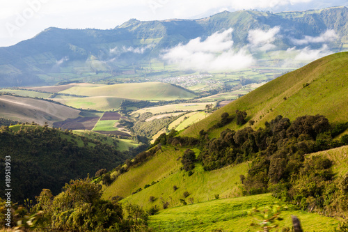 Andean landscape with agricultural crops