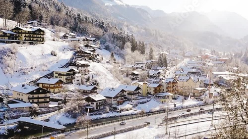 winter snow bavaria germany alps berchtesgaden koenigssee photo