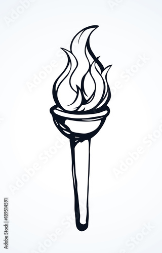 Torch. Vector drawing
