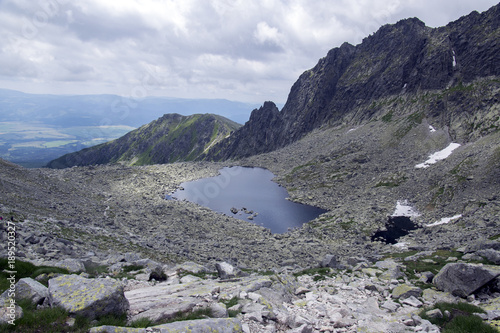 Furkot valley hiking trail in High Tatras, Soliasko, Slovakia, summer touristic season, wild nature, touristic trail, photo