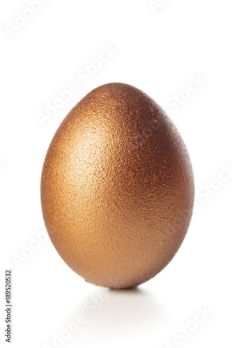 gold egg isolated on white