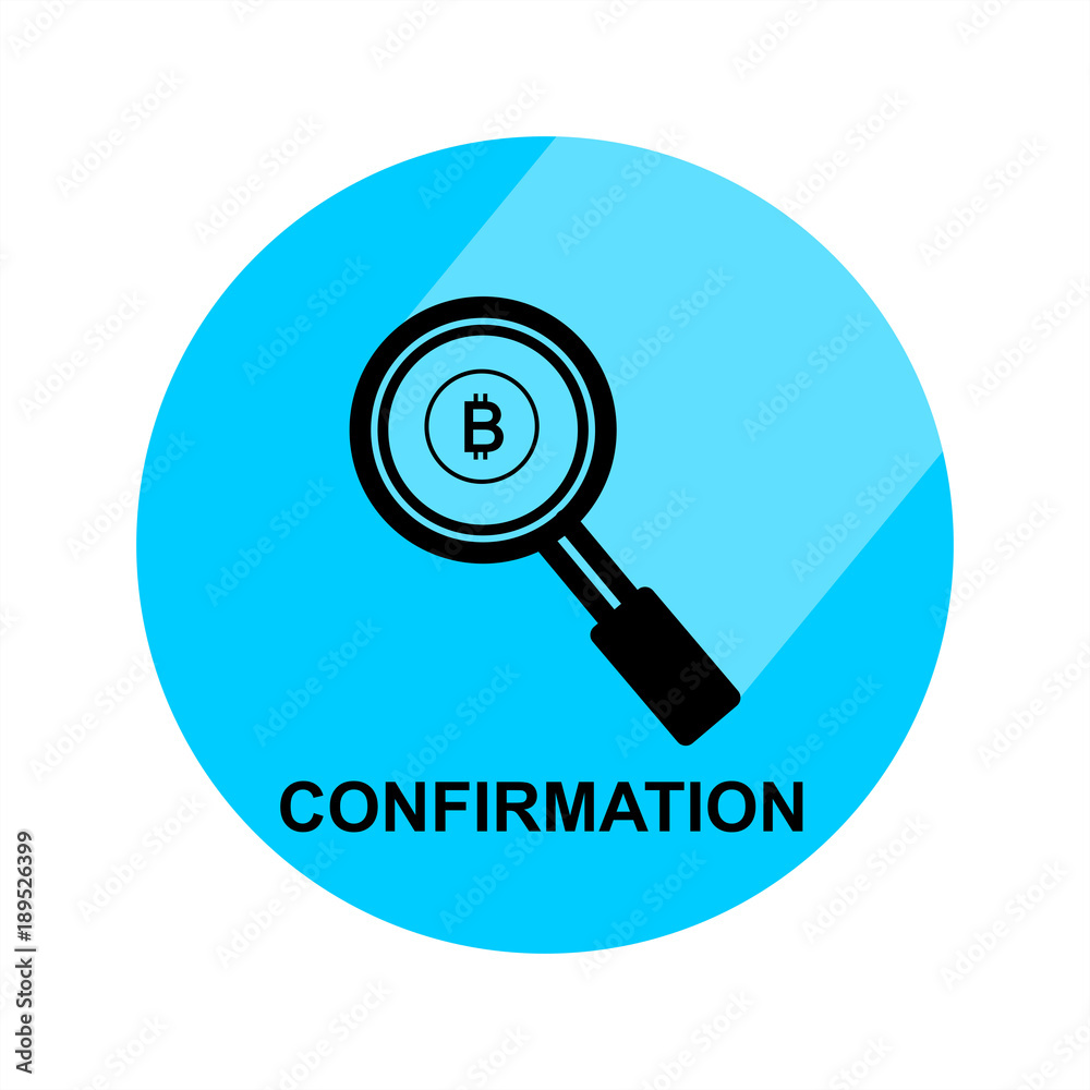 Confirmation icon with long shadow in circle. Confirmation icon with long shadow in circle.