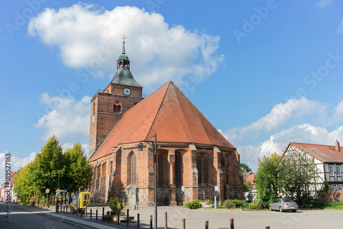 medieval brick church / Gothic church Sankt Nikolai in Osterburg, Germany