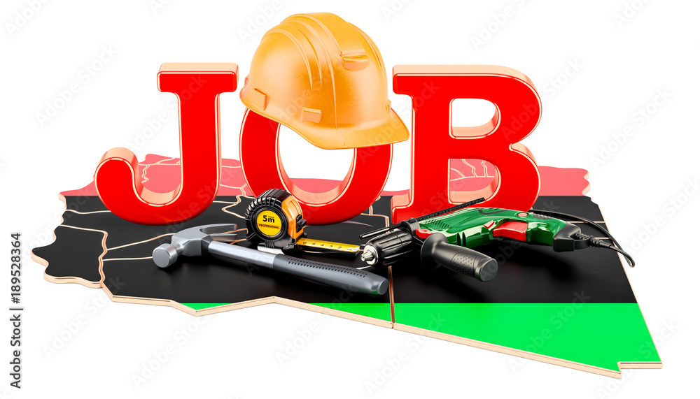 Job Vacancies in Libya concept, 3D rendering Job Vacancies in Libya concept, 3D rendering