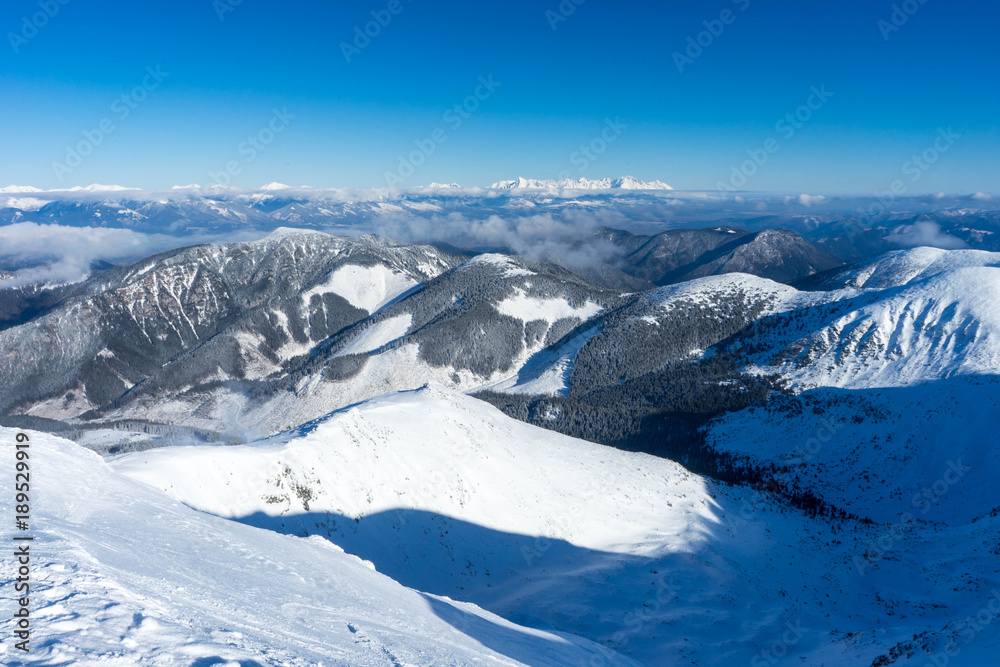 Ski resort in Low Tatra Mountains, Slovakia