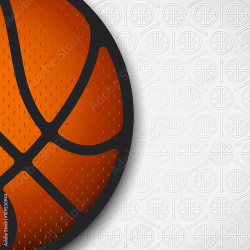 Basketball modern sport illustration with ball pattern vector background