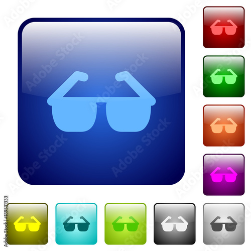 Sunglasses color square buttons