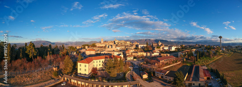 Montefalco, Umbria, Italy. The panorama 180 above the town