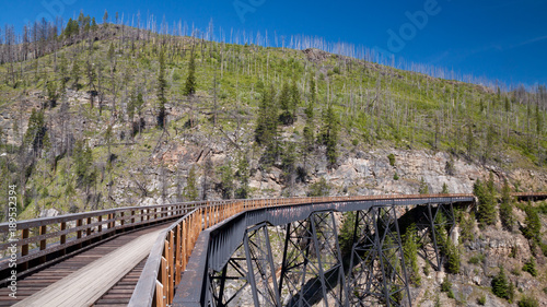 Train trestle on the Kettle Valley Railway near Kelowna, Canada photo