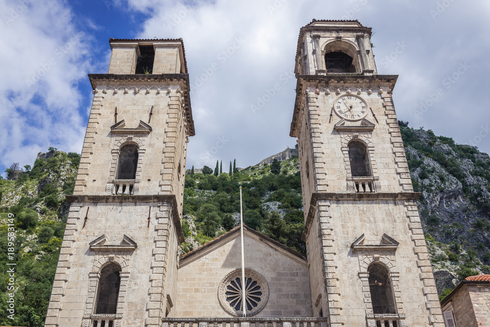 St Tryphon Cathedral on the Old Town of Kotor, Montenegro