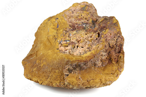limonite (iron ore) from Australia isolated on white background