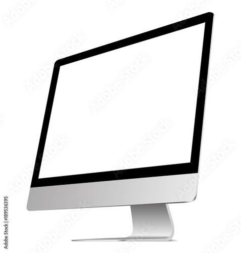 A personal computer monitor in a flat vector style