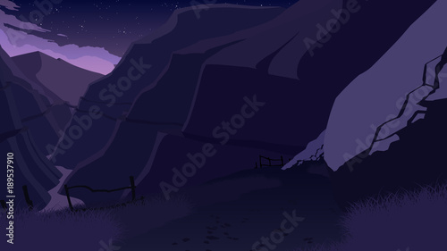 mountains landscape illustration