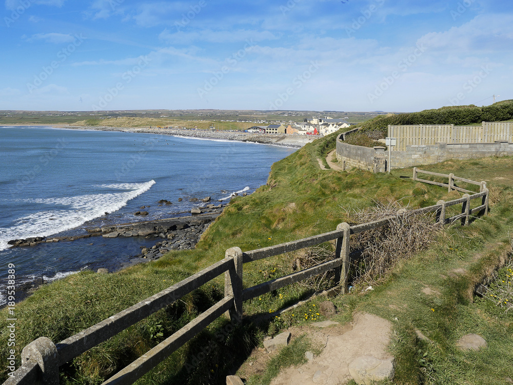Ireland, Lahinch town in county Clare. Surfing spot and beach. Ireland, Lahinch town in county Clare. Surfing spot and beach.