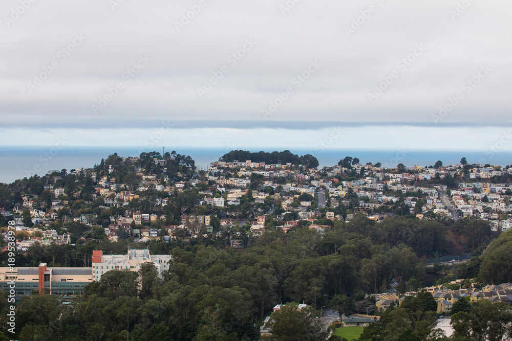 Foggy San Francisco California at Twin Peaks