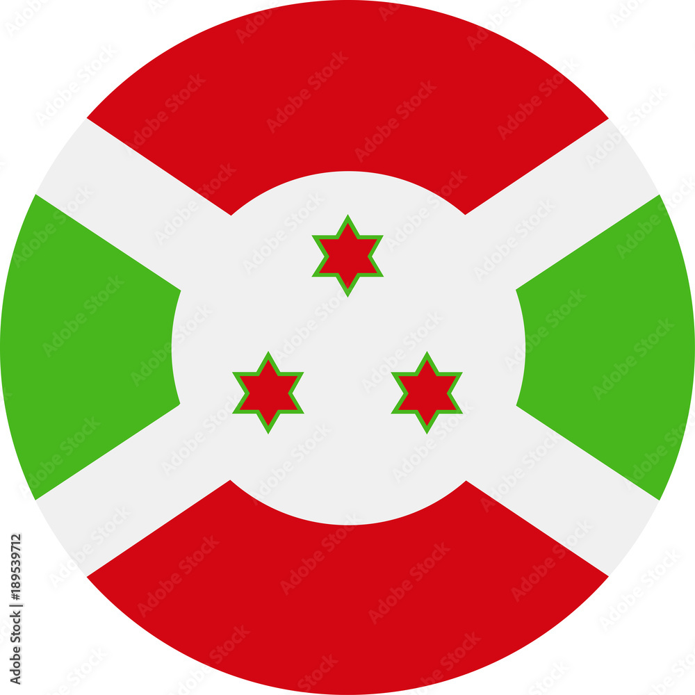 Burundi Flag Vector Round Flat Icon Burundi Flag Vector Round Flat Icon